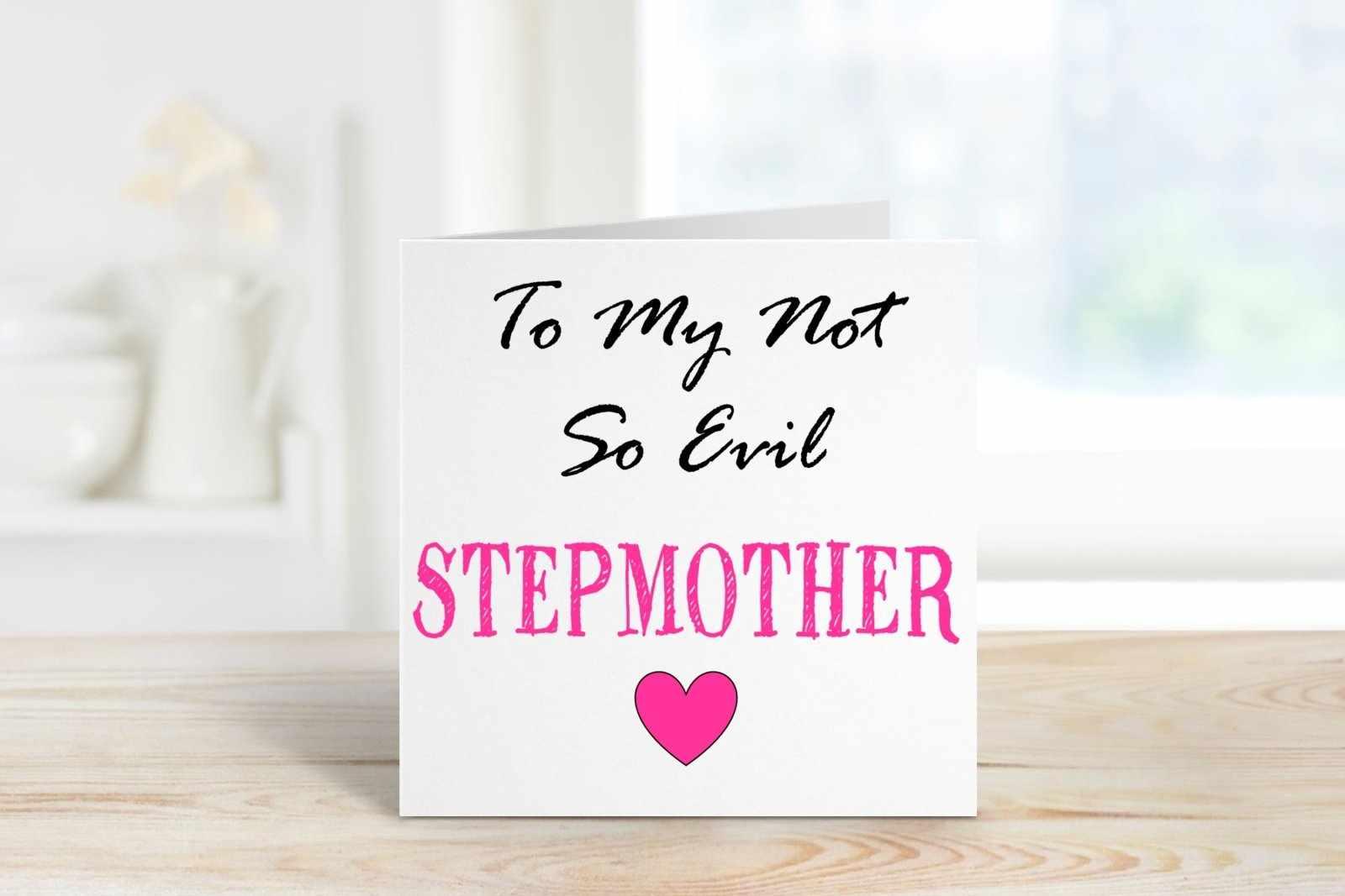 To My Not So Evil Stepmother Greetings Card Secondary image
