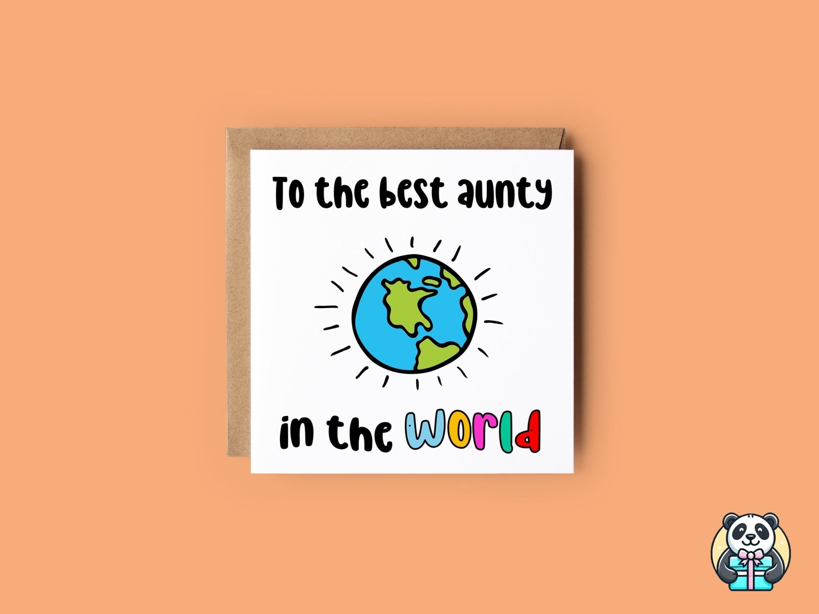 To The Best Aunt In The World Card - The Gifted Panda Main image
