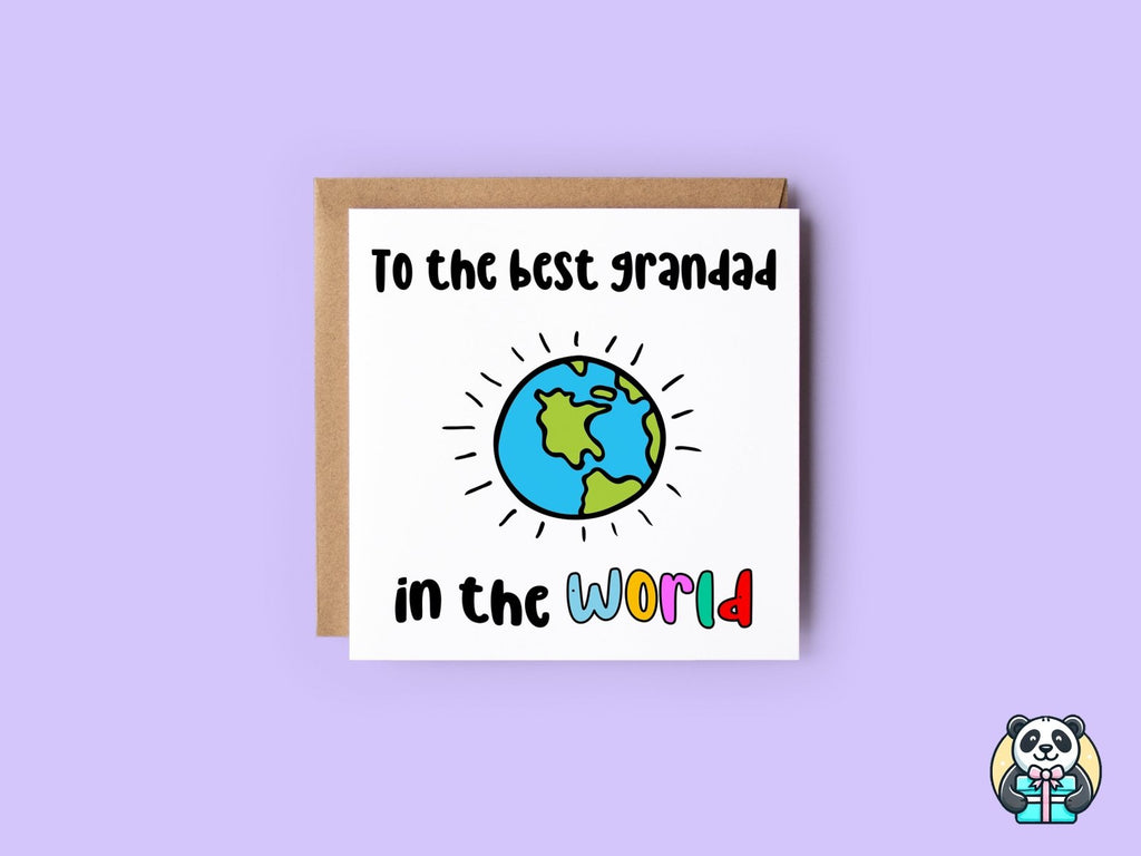 To The Best Grandad In The World Card - The Gifted Panda