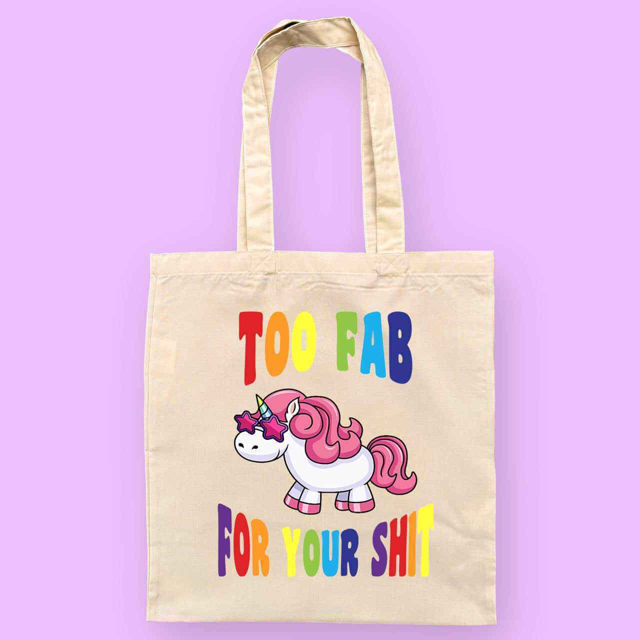Too Fab For Your Shit Tote Bag - The Gifted Panda Main image