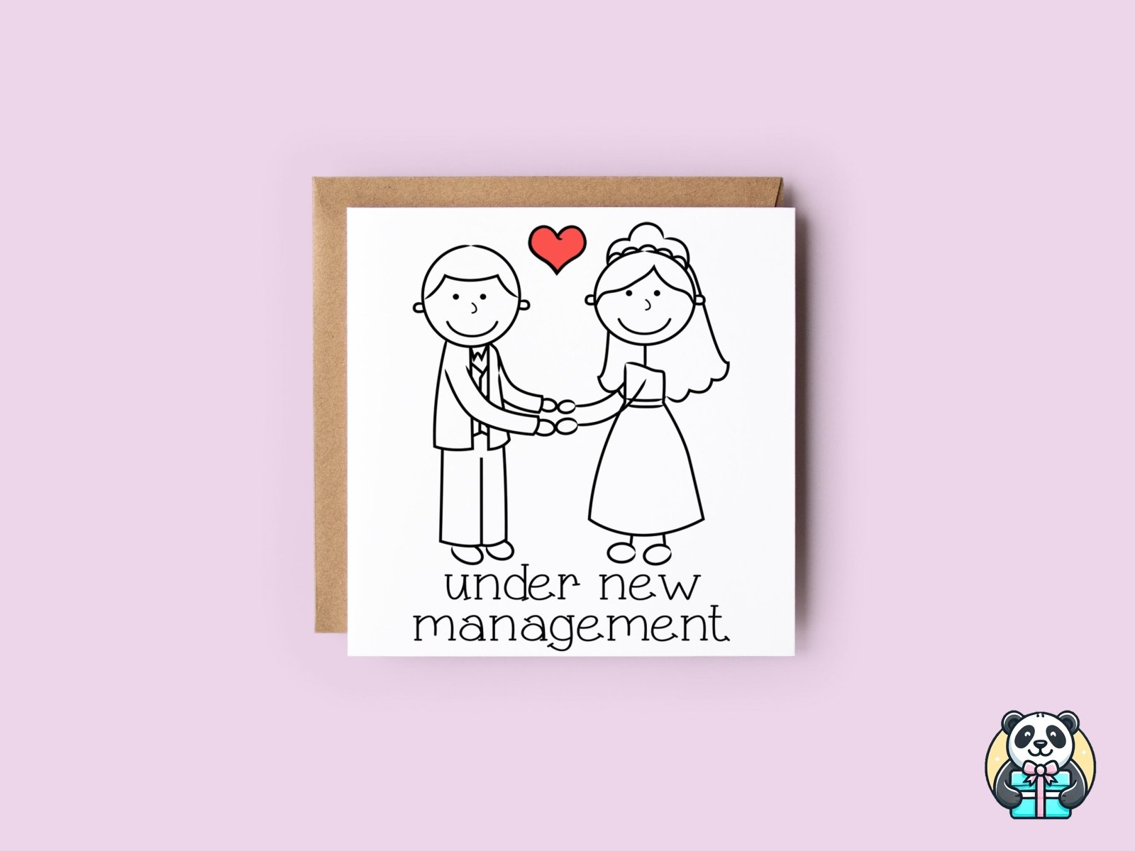 Under New Management - Wedding Card - The Gifted Panda Main image