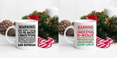 Warning I Bloody Love Christmas / Bah Humbug Mug - The Gifted Panda