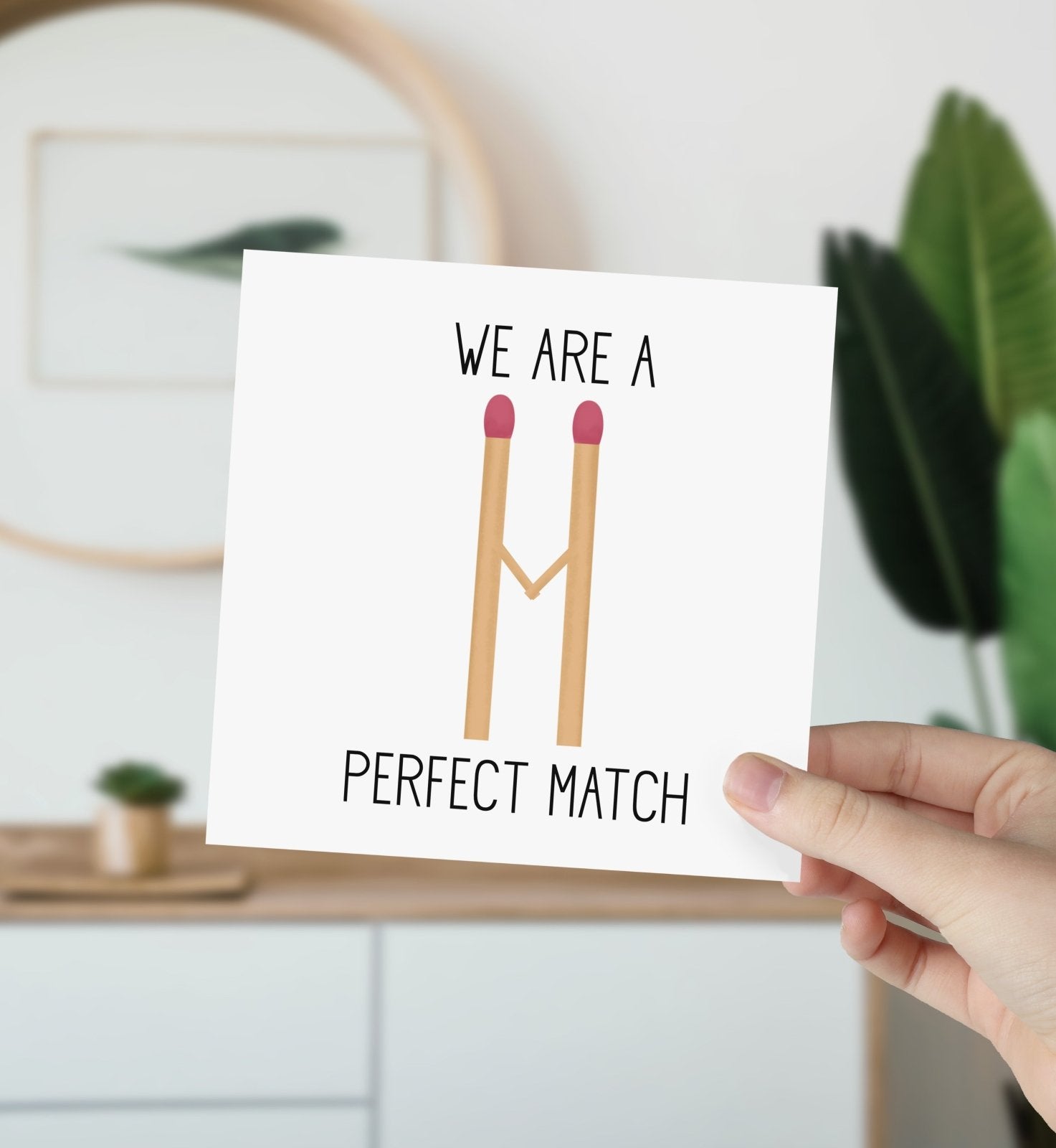 We Are A Perfect Match Greetings Card - The Gifted Panda