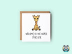 Welcome To The World - Giraffe - Greetings Card - The Gifted Panda
