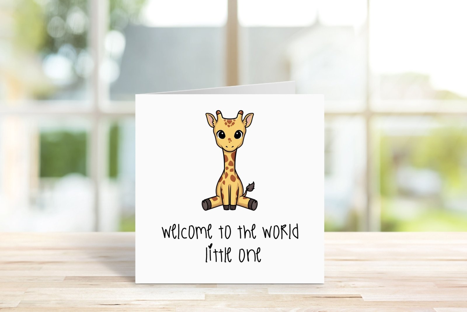 Welcome To The World - Giraffe - Greetings Card Secondary image