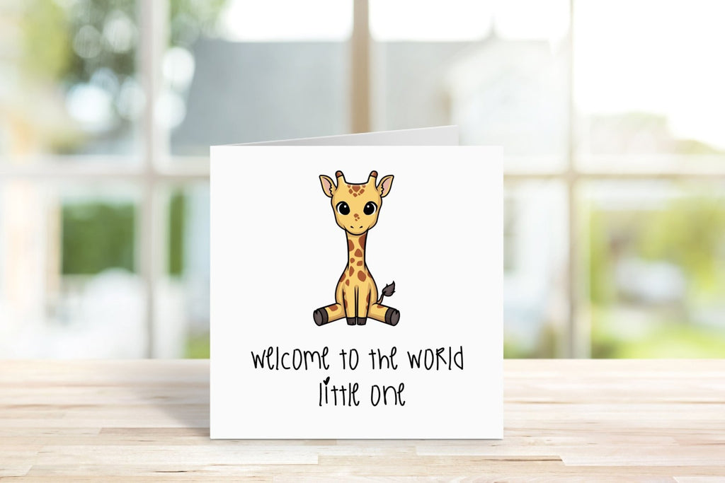 Welcome To The World - Giraffe - Greetings Card - The Gifted Panda