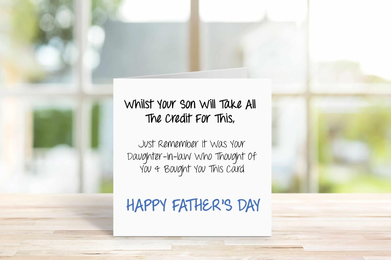 Whilst Your Son Takes The Credit Greetings Card Secondary image