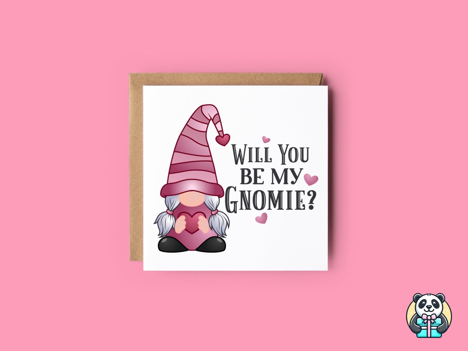 Will You Be My Gnomie Card - The Gifted Panda