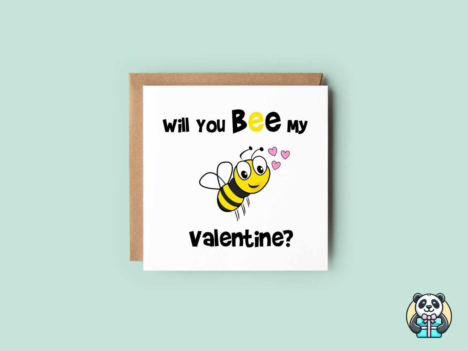 Will You Bee My Valentine - Greetings Card - The Gifted Panda