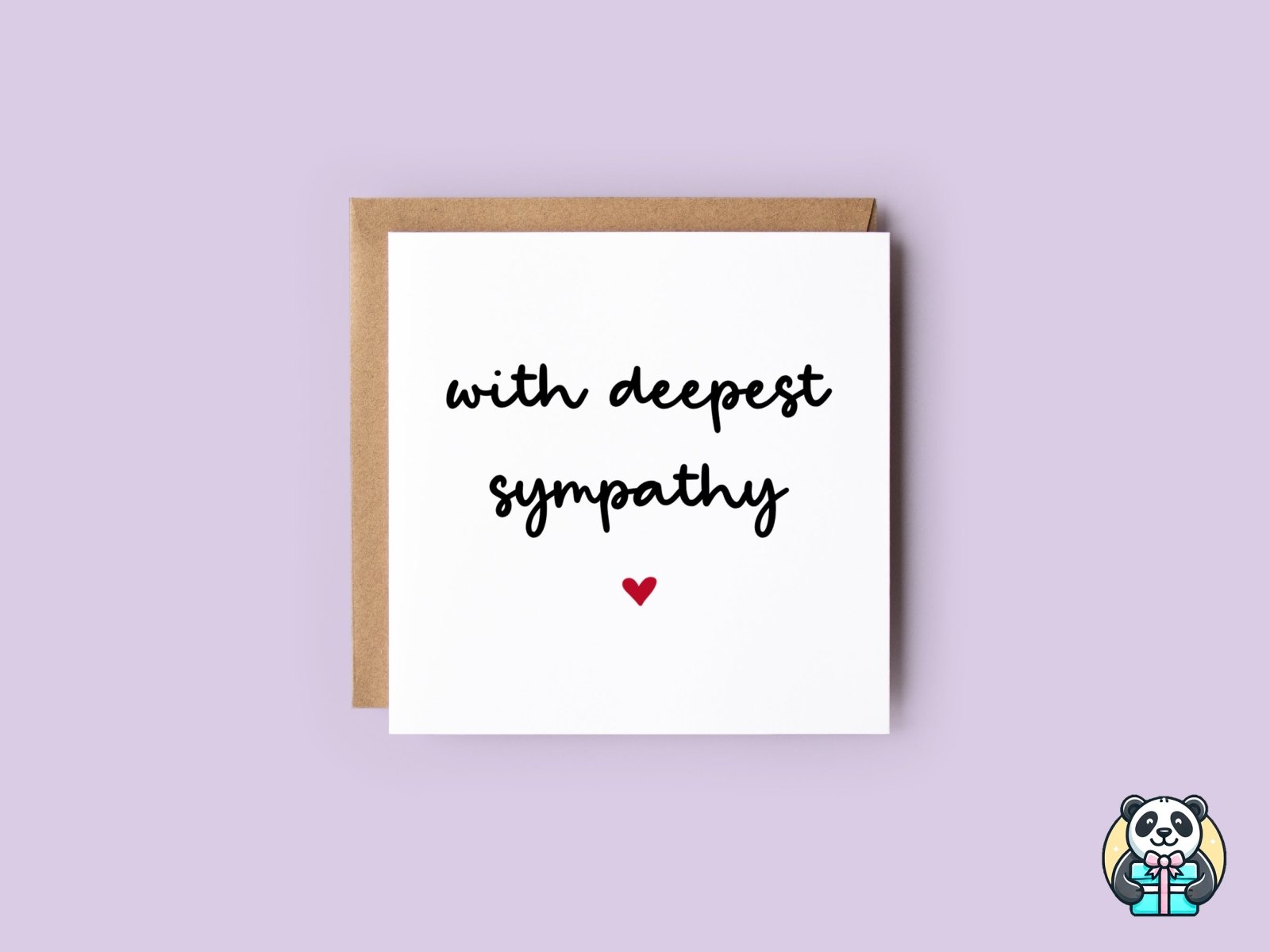 With Deepest Sympathy Card - The Gifted Panda Main image