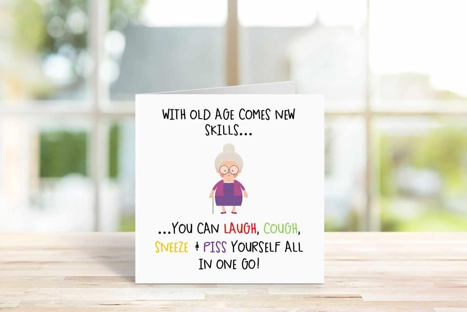 With Old Age Comes New Skills Card - The Gifted Panda