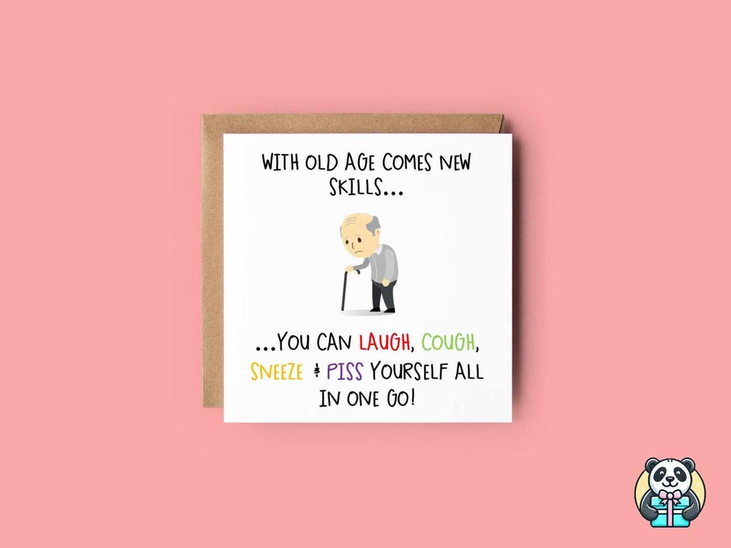 With Old Age Comes New Skills Card - The Gifted Panda