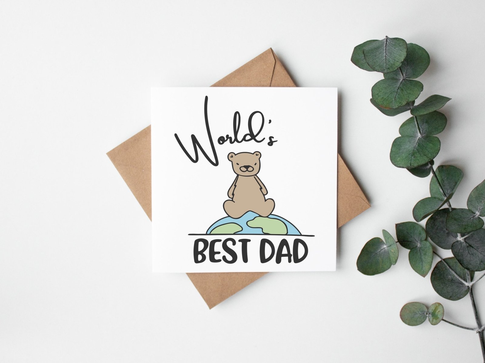 World's Best Dad Teddy Bear Card Secondary image