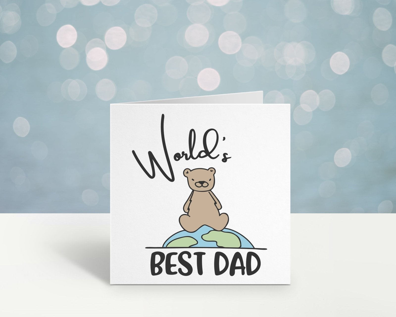 World's Best Dad Teddy Bear Card - The Gifted Panda