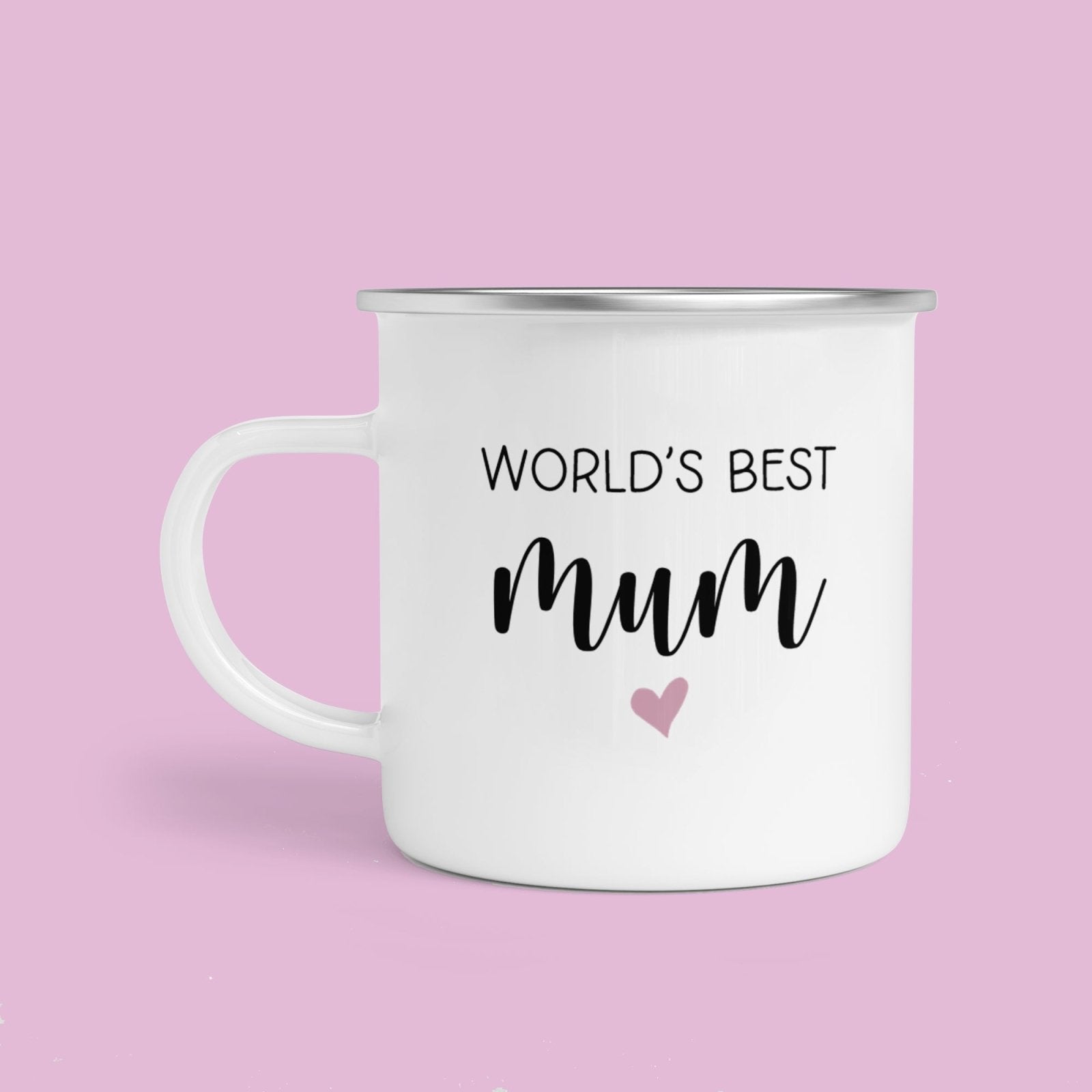 World's Best Mum Enamel Mug - The Gifted Panda Main image