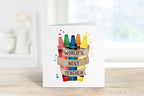 World's Best Teacher Crayon Greeting Card - The Gifted Panda