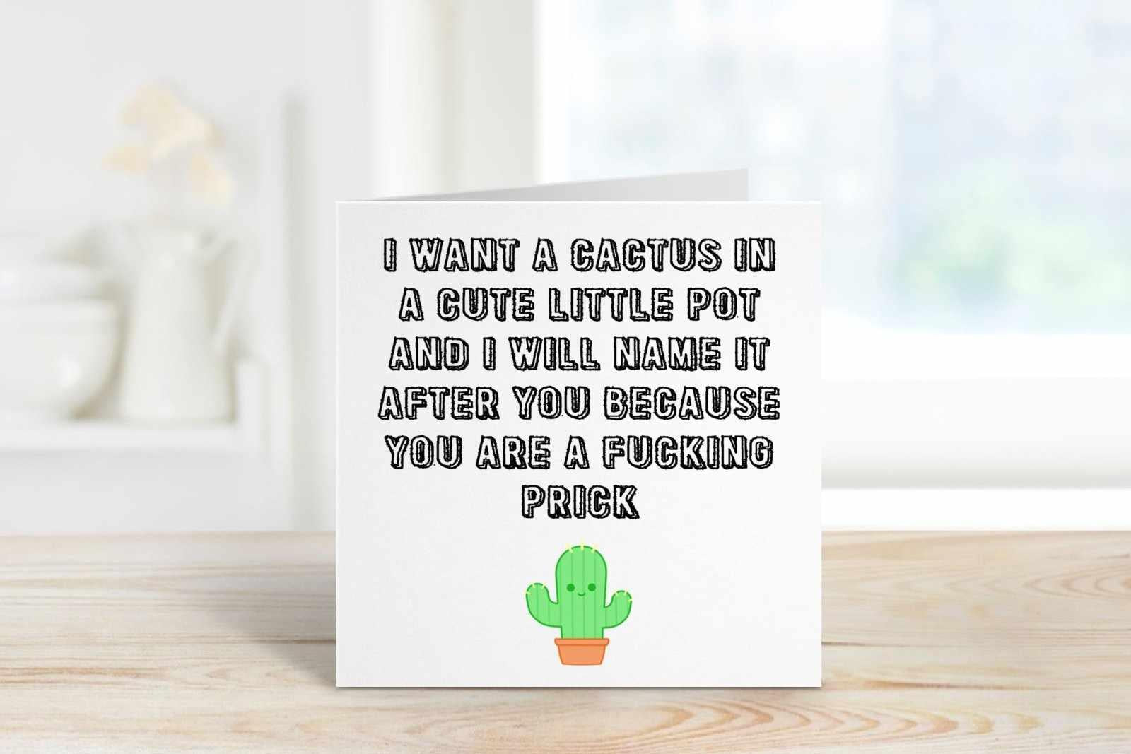 You Are A Prick Greetings Card - The Gifted Panda