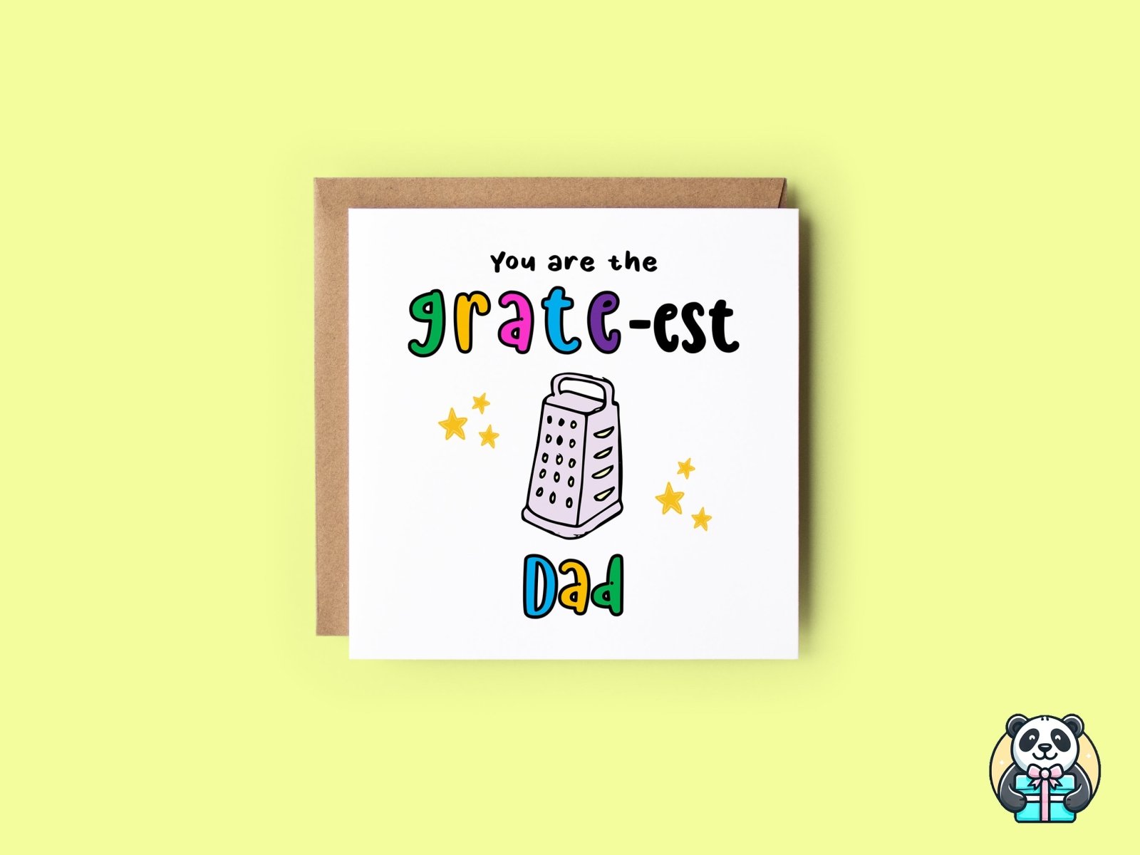 You Are the Grate - est Dad Card - The Gifted Panda Main image