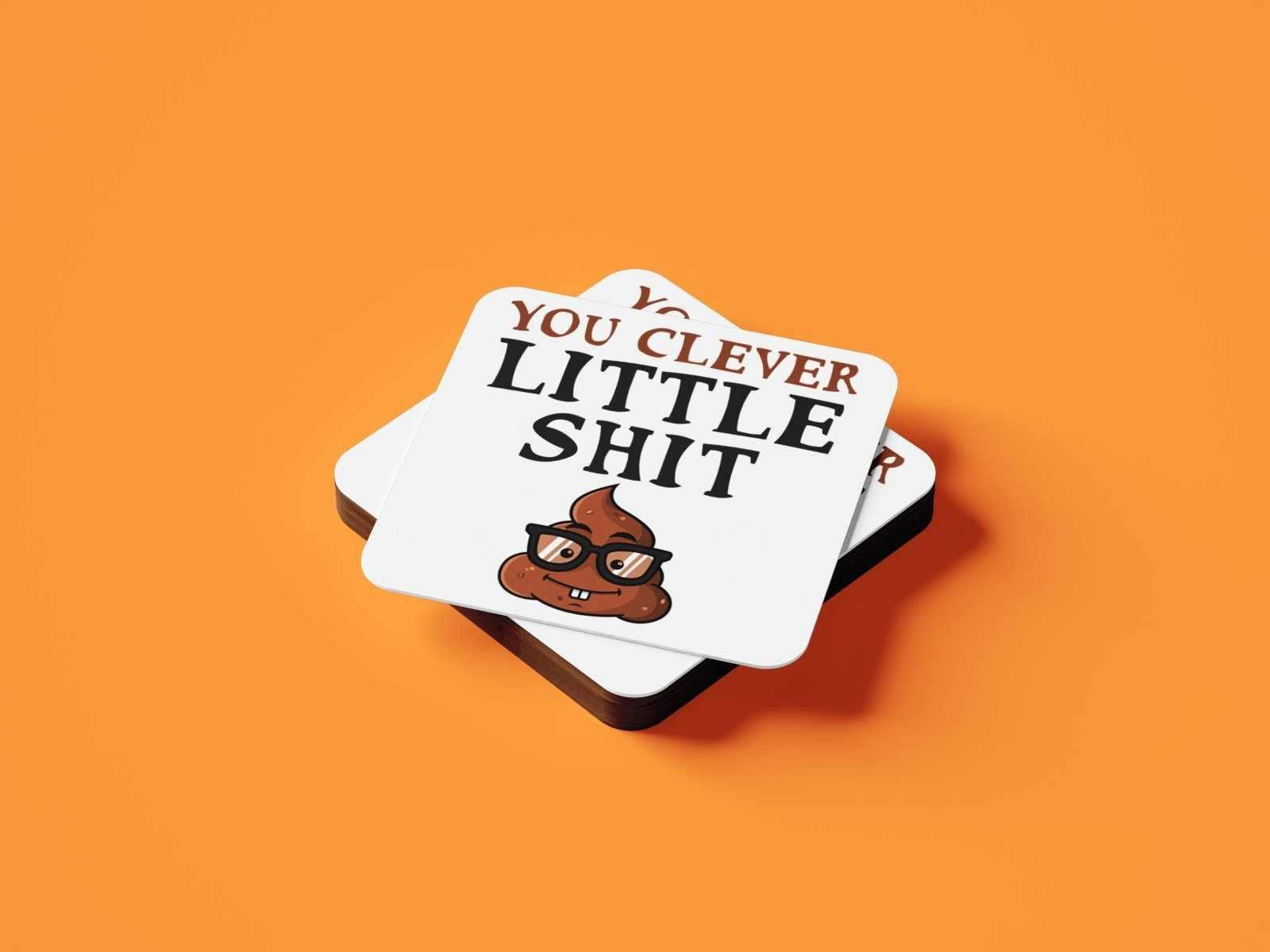 You Clever Little Shit Emoji - Coaster - The Gifted Panda Main image