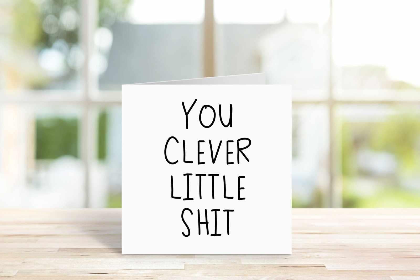 You Clever Little Shit Greetings Card - The Gifted Panda