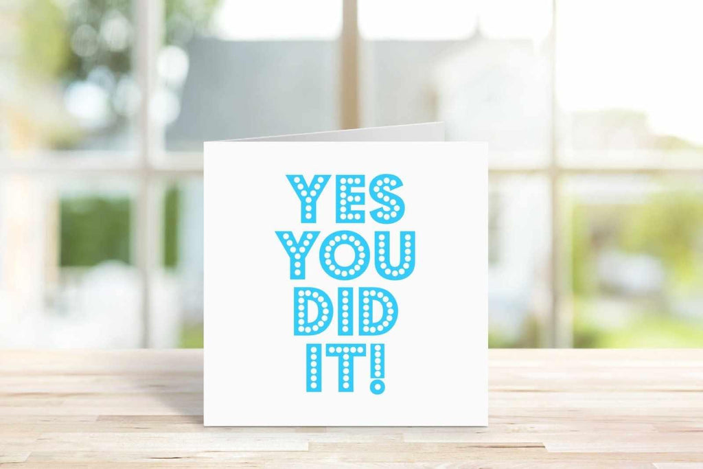 You Did It - Blue - Greetings Card - The Gifted Panda
