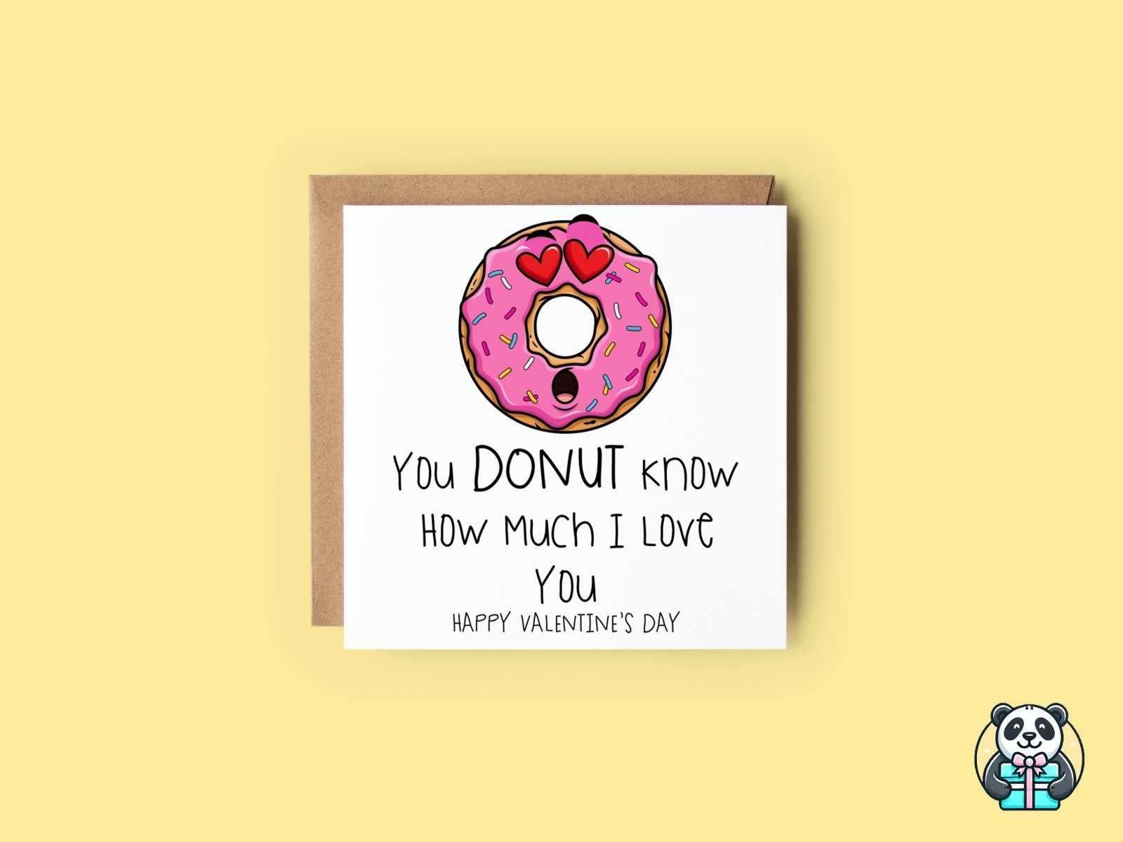 You Donut Know How Much I Love You Greetings Card - The Gifted Panda