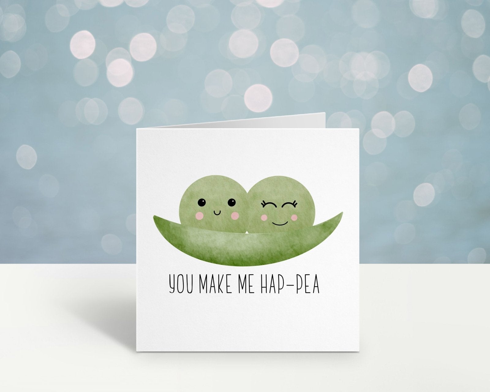You Make Me Hap-pea Greetings Card Secondary image