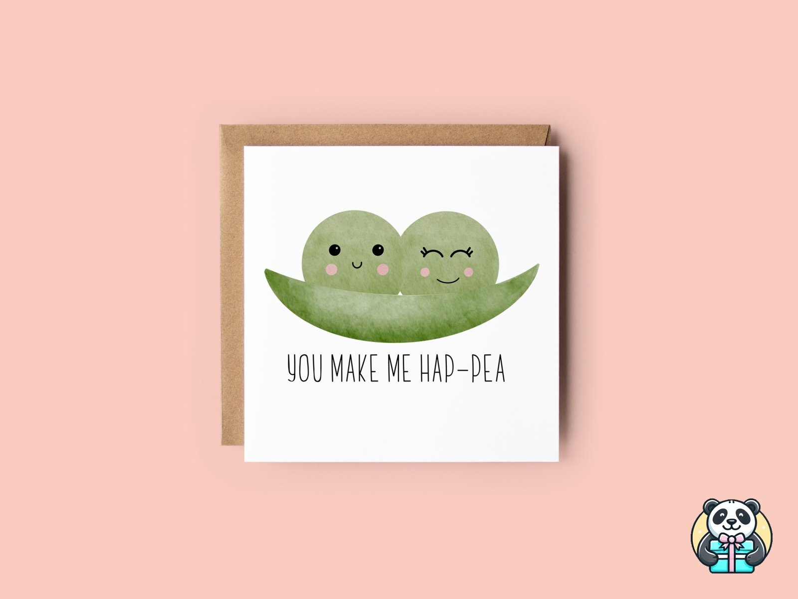 You Make Me Hap - pea Greetings Card - The Gifted Panda Main image