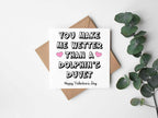 You Make Me Wetter Than A Dolphin's Duvet Valentine's Day Greetings Card - The Gifted Panda