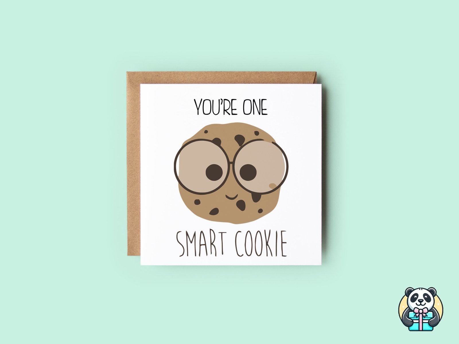 You're One Smart Cookie Greeting Card - The Gifted Panda