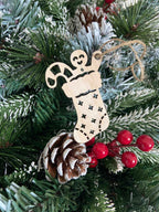 9 Wooden Rudolph Bell Stocking Christmas Tree Ornaments - The Gifted Panda