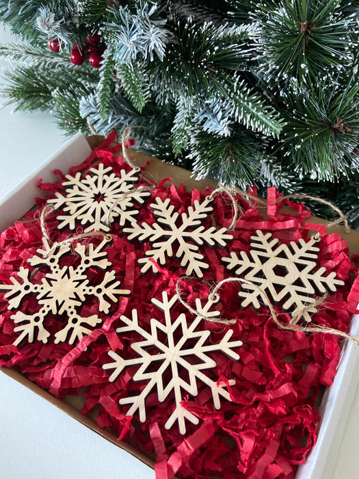 10 Snowflake Christmas Tree Ornaments