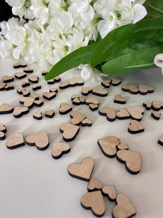 Heart Shaped Wooden Table Scatter