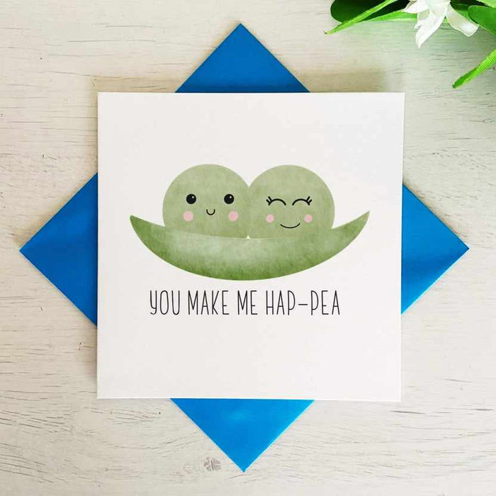 You Make Me Hap-pea Greetings Card