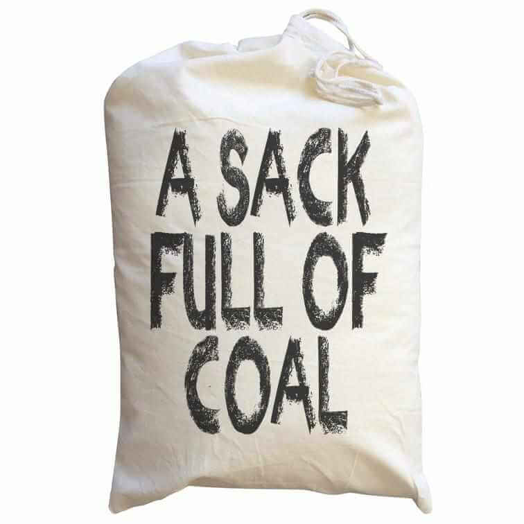 A Sack Full Of Coal - Large Christmas Santa Sack - The Gifted Panda Main image