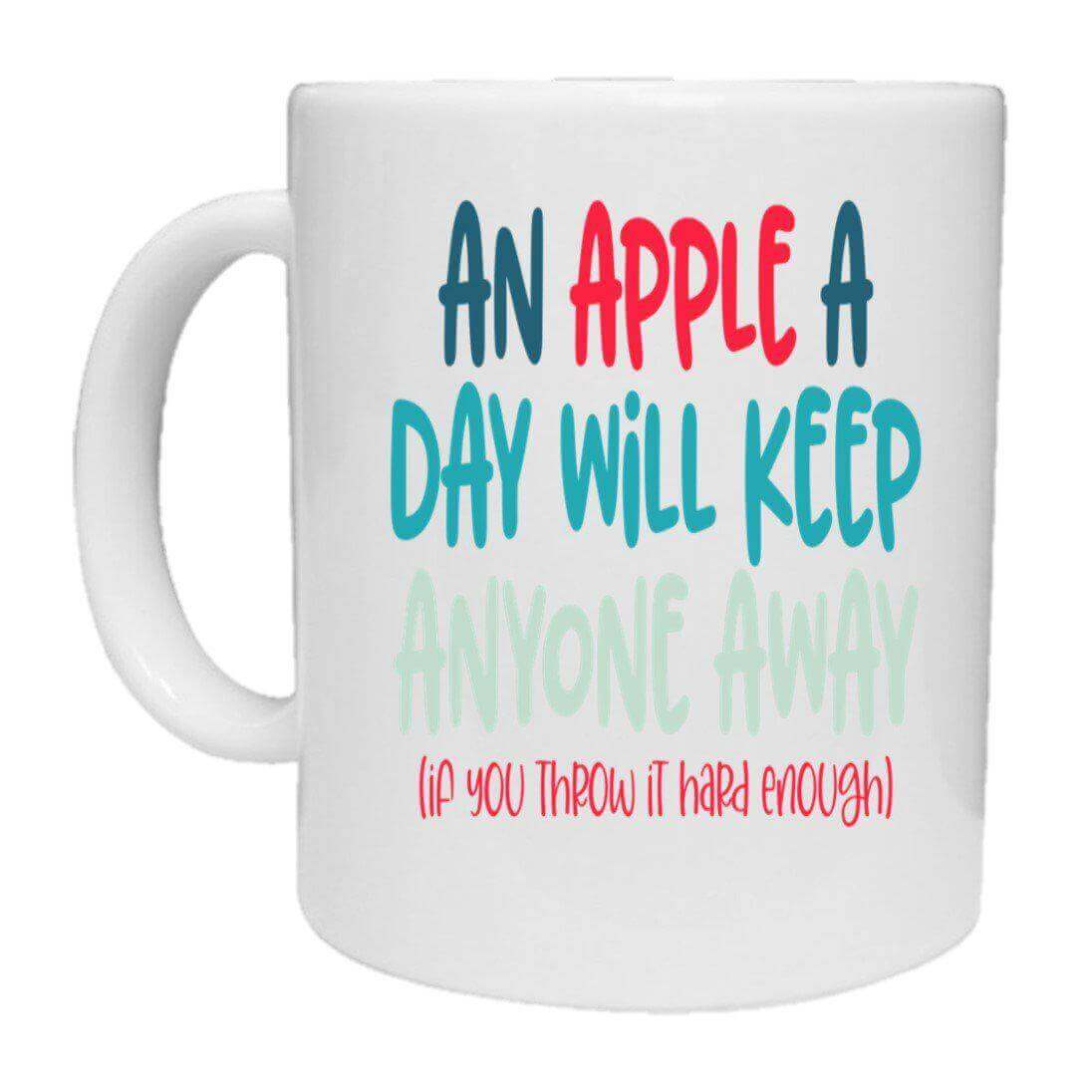 An Apple A Day Will Keep Anyone Away Mug - The Gifted Panda Main image