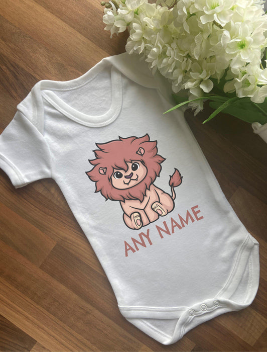 Personalised Lion Baby Vest