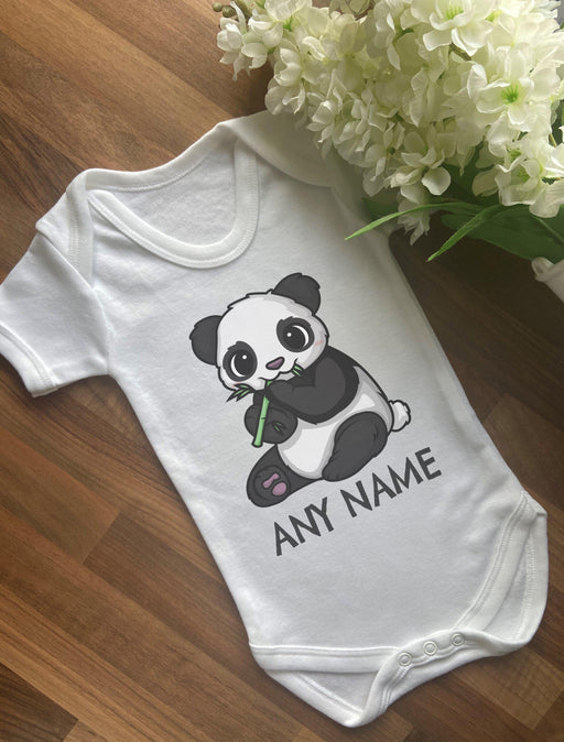 Personalised Panda Baby Vest