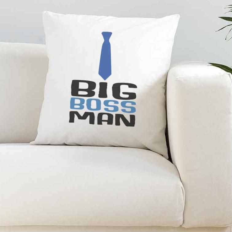 Big Boss Lady/Man Silky White Cushion - The Gifted Panda