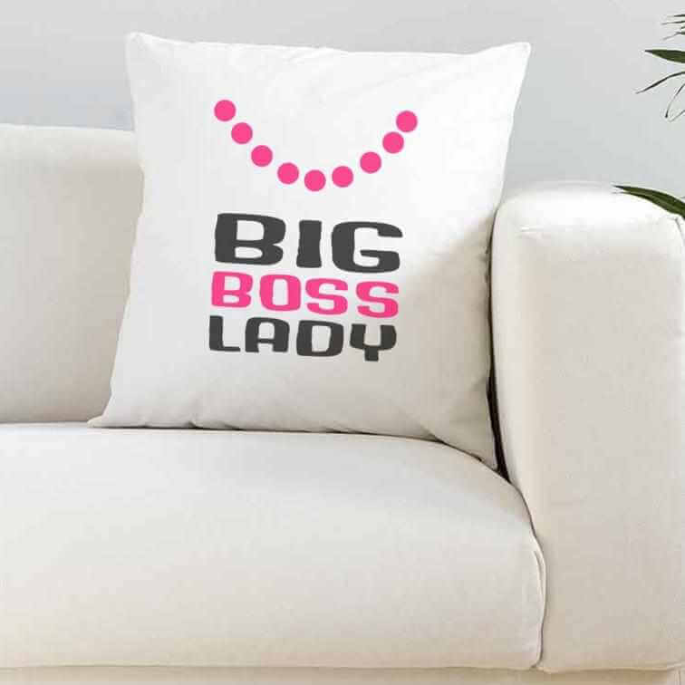 Big Boss Lady/Man Super Soft White Cushion Secondary image