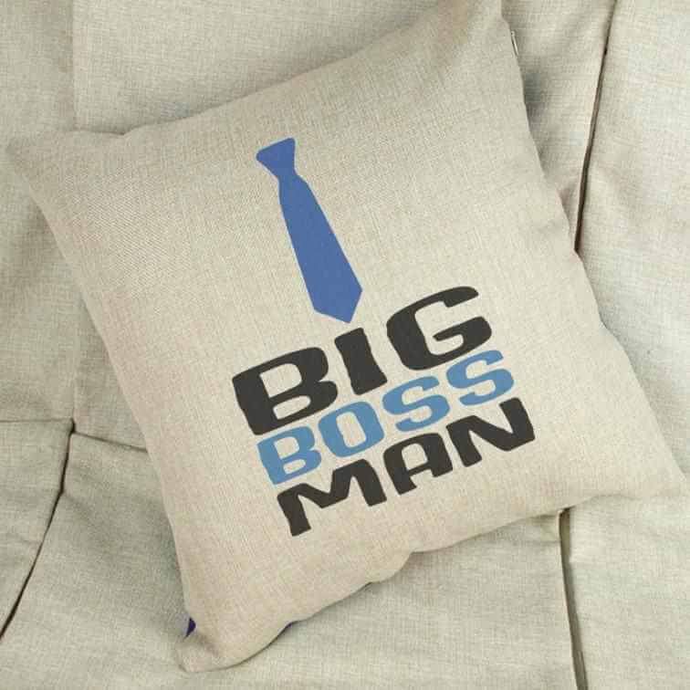 Big Boss Man - Linen Cushion - The Gifted Panda Main image