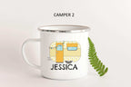 Campervan Enamel Mug - The Gifted Panda