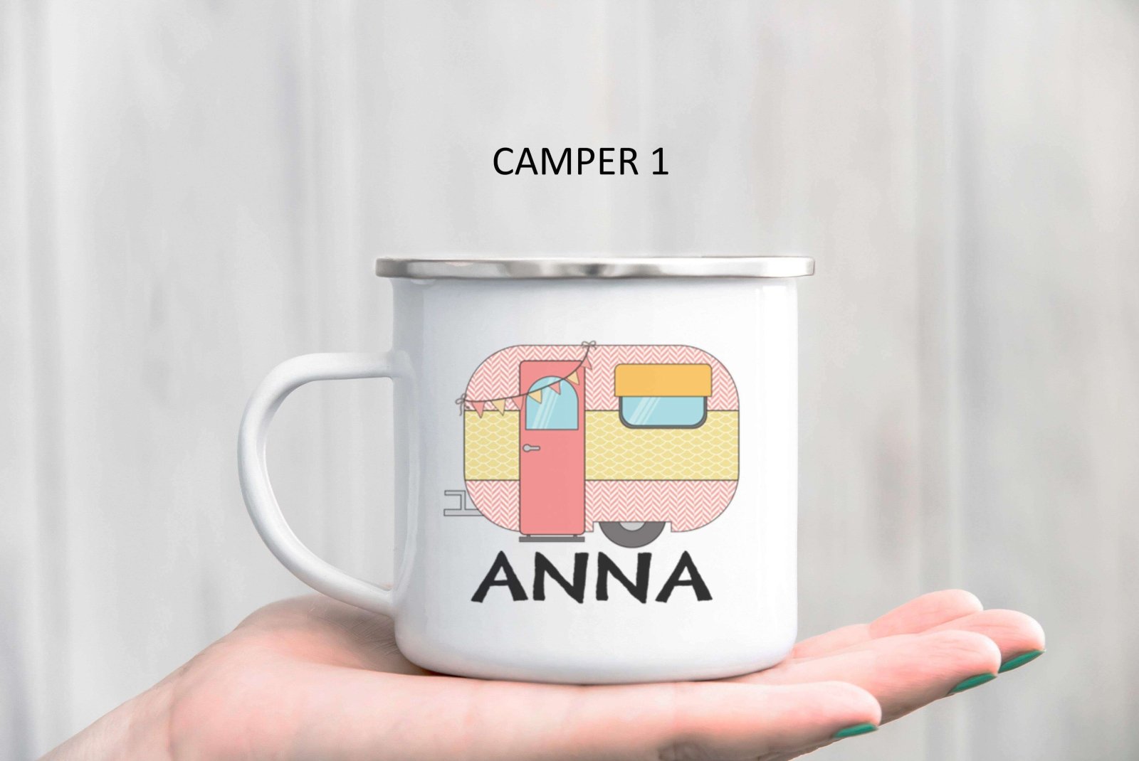 Campervan Enamel Mug - The Gifted Panda