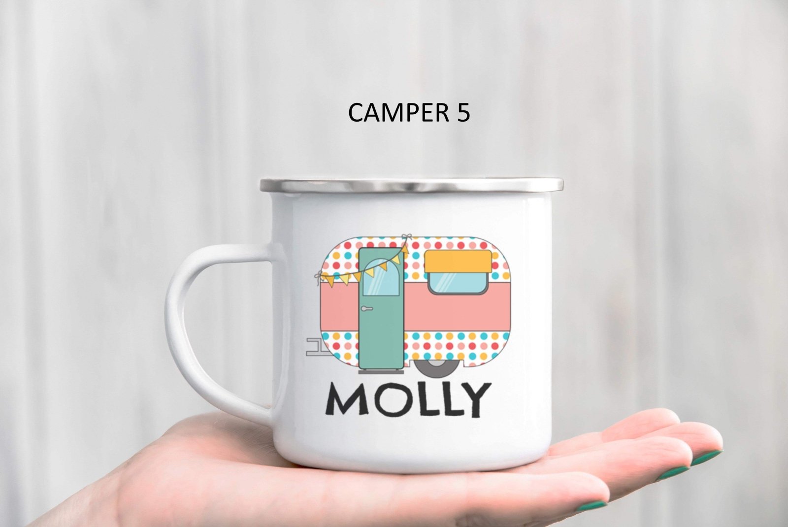 Campervan Enamel Mug - The Gifted Panda