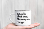 Charlie Uniform November Tango Enamel Mug - The Gifted Panda