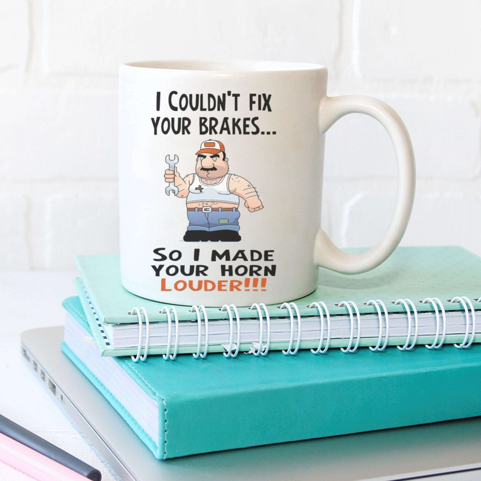 Couldn't Fix Your Brakes Mug - The Gifted Panda