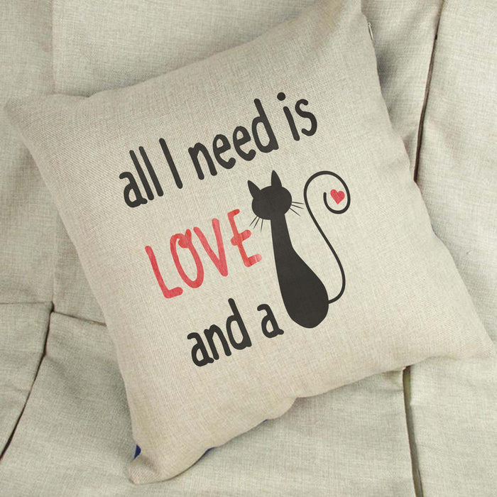 All I Need Is Love Linen Cushion Cover