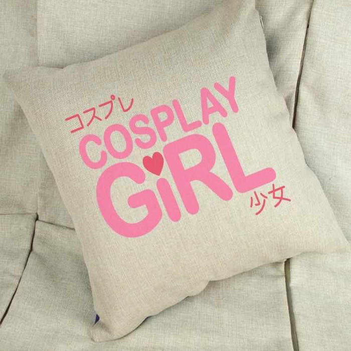 Cosplay Girl Linen Cushion