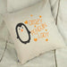 Crazy Penguin Lady Linen Cushion