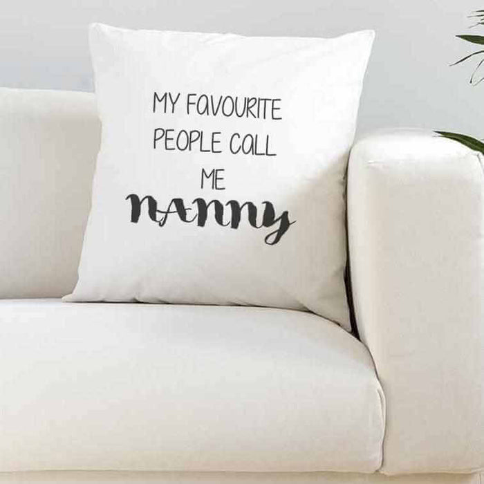 Favourite People Call Me Nanny/Grandma Silk Cushion